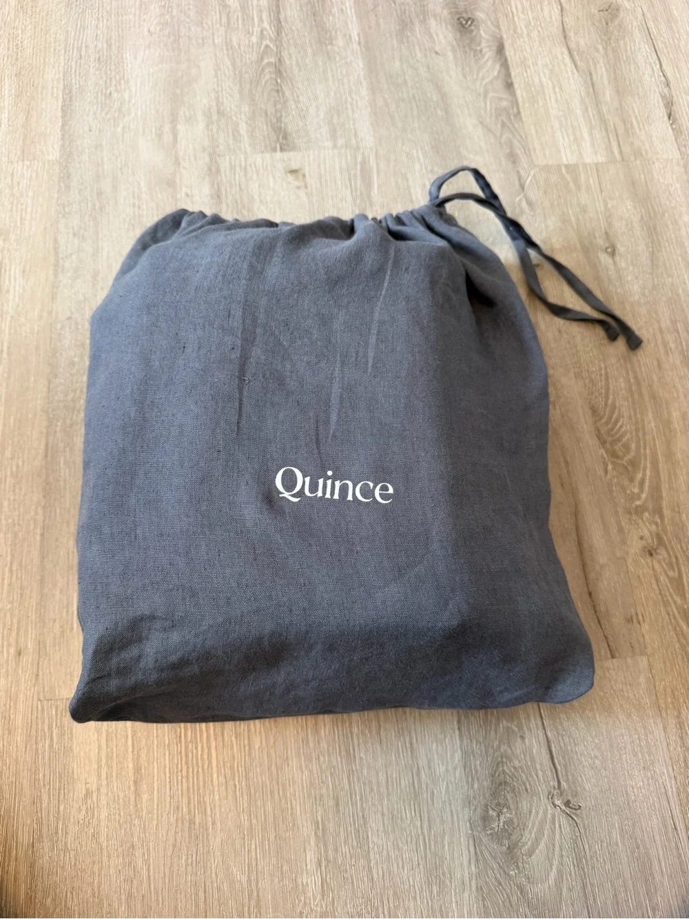 Quince Charcoal Gray Linen Duvet Set - Soft Home Bedding Nightfall Cal King